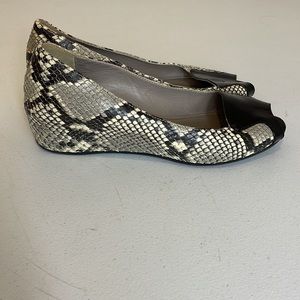Aquatalia Snakeskin leather Wedge, made in Italy